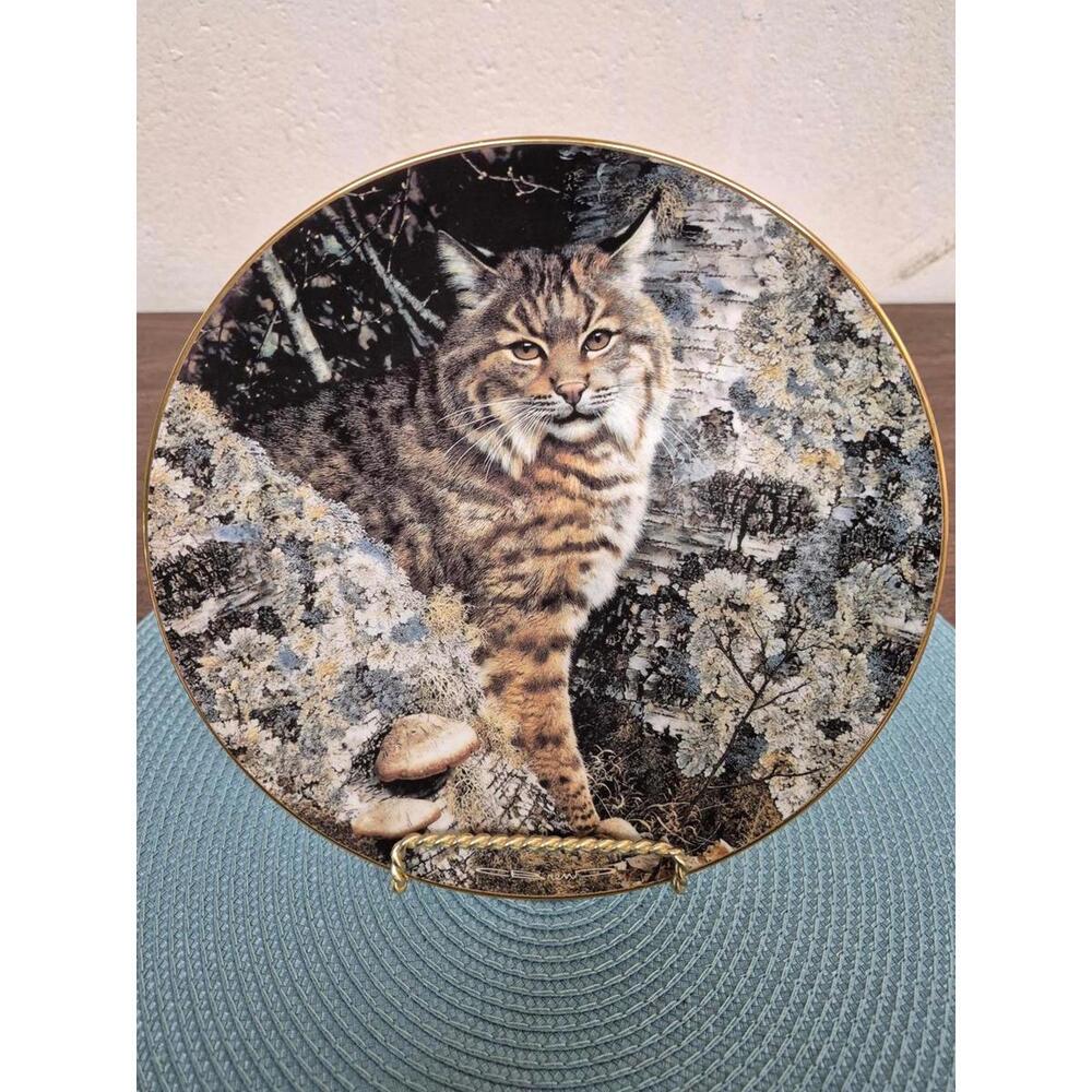 Limited Edition Bobcat Decorative Plate by Carl Brenders